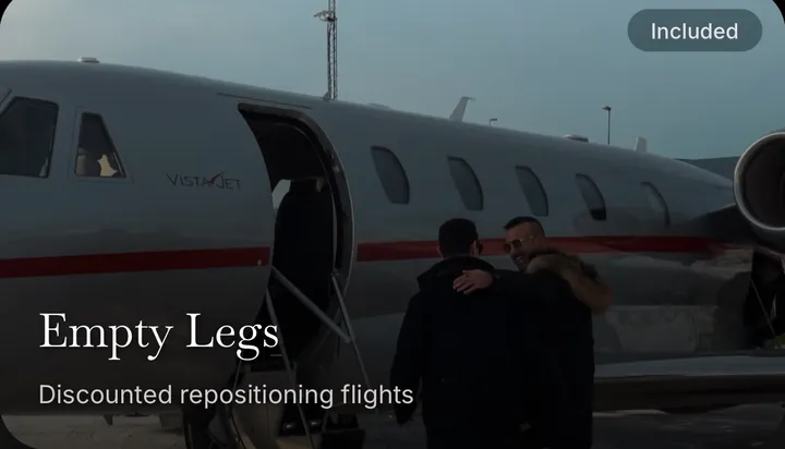 Empty legs in the app