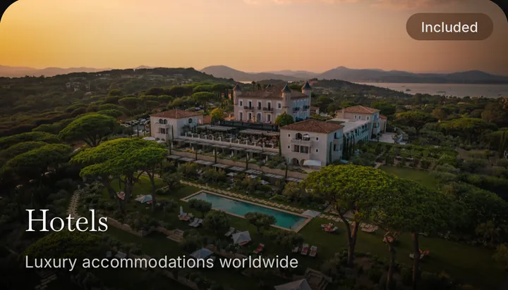 Hotels in the app