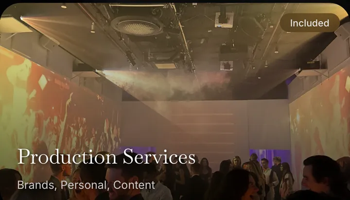Production services in the app