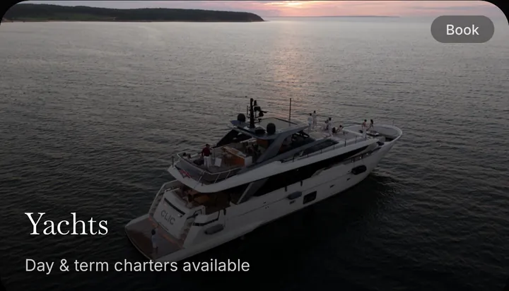 Yachts in the app