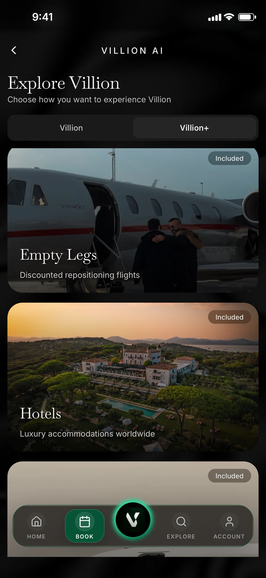 Explore, Villion+ tab