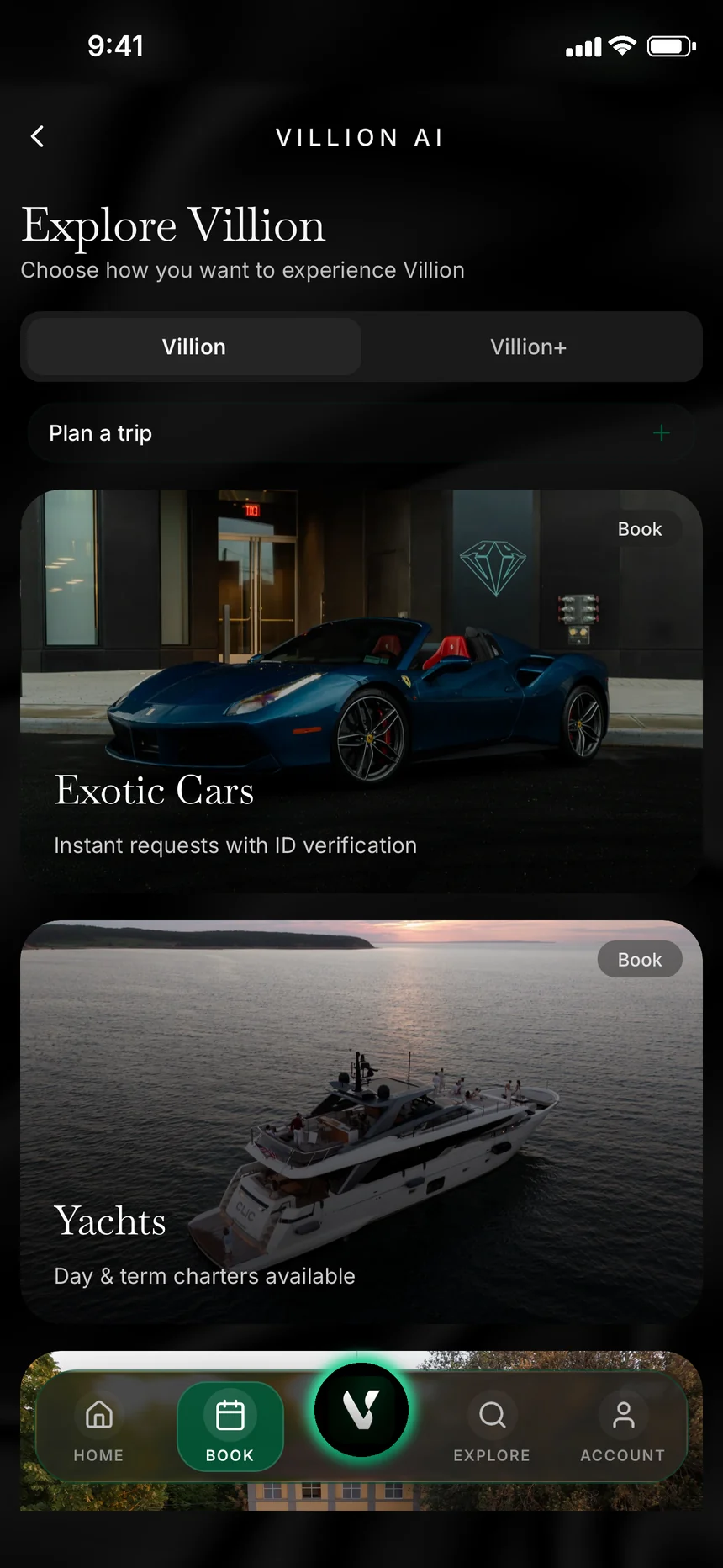 Explore, Villion tab