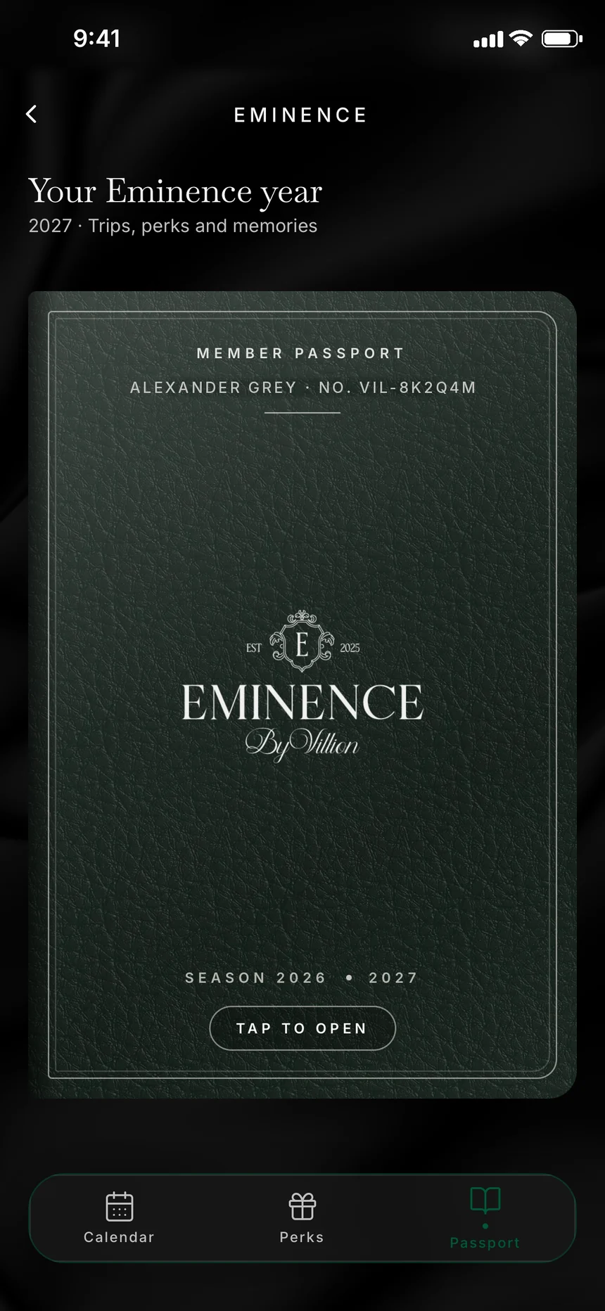Eminence member passport